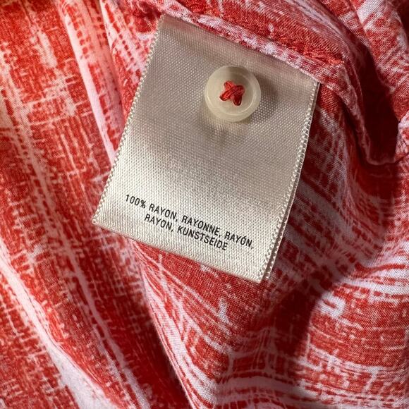 Maeve Anthropologie Calia Tunic.  Pleated Orange/White.  Long Sleeve.  Size 0 - Picture 7 of 7